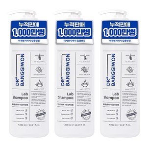 닥터방기원 랩 탈모 증상 완화 기능성샴푸, 1L, 3개