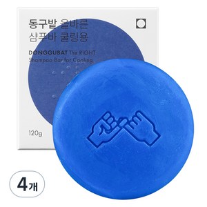 동구밭 올바른 샴푸바 쿨링용, 120g, 4개
