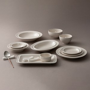 쓰임 레트로 라인 6인 홈세트 40p, 베이지, 1세트