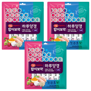 하림펫푸드밥이보약 캣 하루양갱, 혼합맛(걱정없는 유리너리/알맞은 체중/토탈웰빙), 240g, 3개