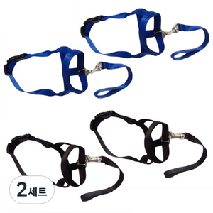 펫나인 강아지 나일론 심플 입마개 S 블루 2p + 블랙 2p, 혼합 색상, 2세트