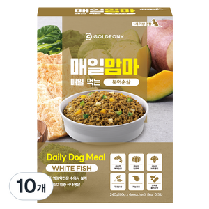 골드로니 강아지 매일맘마 북어순살 사료 4p, 북어, 240g, 10개