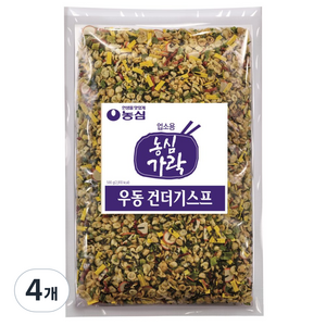농심가락 우동 건더기스프, 500g, 4개