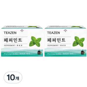 티젠 페퍼민트 티백, 1.2g, 20개입, 10개