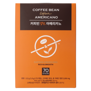 커피빈 캡틴 아메리카노 원두커피믹스, 1.6g, 70개입, 1개