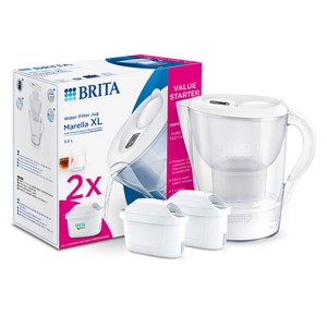 브리타 정수기 마렐라XL 3.5L 화이트+필터 2입 기획팩, Marella XL White