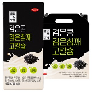 완전두유 검은콩 검은참깨 고칼슘, 190ml, 16개