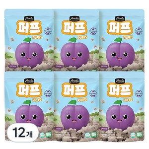 아넬라 유기농인증 퍼프, 푸룬, 20g, 12개