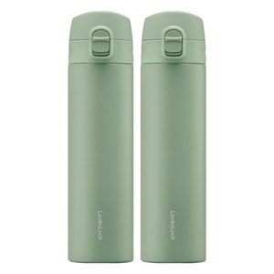 락앤락 데일리 슬림핏 원터치 텀블러, 2개, 400ml, 그린