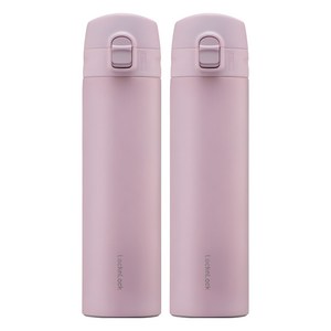락앤락 데일리 슬림핏 원터치 텀블러, 바이올렛, 400ml, 2개