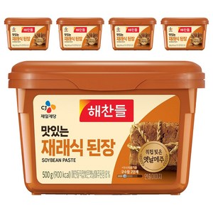 해찬들 재래식 된장, 500g, 5개