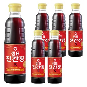 샘표 진간장 S, 500ml, 6개