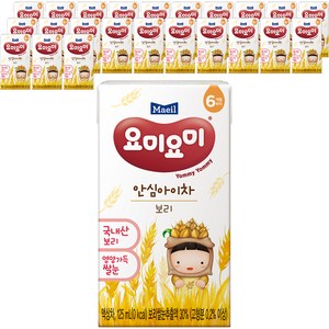 요미요미 안심아이차 보리, 125ml, 24개