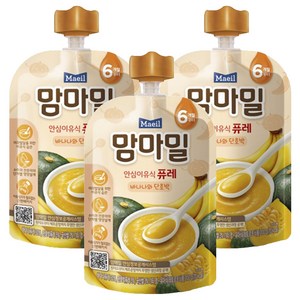 맘마밀 안심 이유식 퓨레 6개월부터, 100g, 3개, 바나나와 단호박