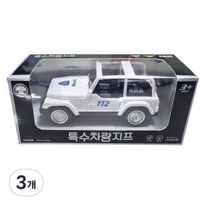 경찰 특수차량 지프 작동완구, 혼합색상, 3개