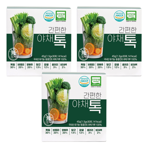산마을 간편톡 야채톡 30p, 45g, 3개