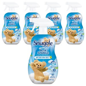 스너글 블루 스파클 프레시 플러스 섬유탈취제 본품, 470ml, 5개
