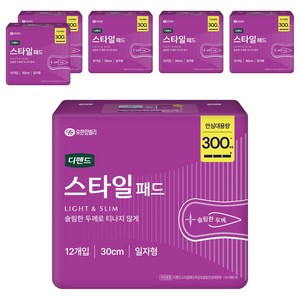디펜드 여성용 스타일 패드 초슬림, 초슬림 안심대용량, 12개입, 6개