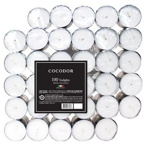 코코도르 화이트 티라이트 캔들, 1kg, 2개