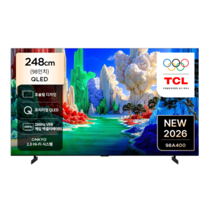 TCL 4K QLED 초슬림 TV, 248cm(98인치), 98A400, 벽걸이형, 방문설치