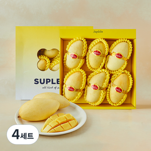 수플린 베트남산 망고 6개입 선물 세트, 4세트, 2.1kg
