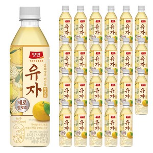 양반 유자 제로 pet, 24개, 500ml