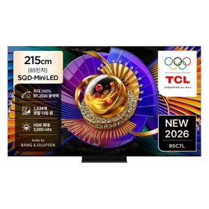 TCL 4K UHD Mini LED SQD Google TV, 85C7L, 방문설치, 무타공 벽걸이형(추가비용발생), 216cm(85인치)