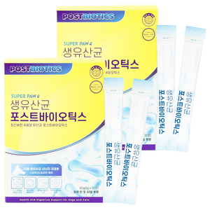 슈퍼포우 반려동물 생유산균 포스트바이오틱스 영양제, 60g, 장건강/유산균, 2개