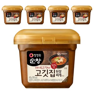 청정원순창 고깃집 된장찌개 양념, 450g, 5개