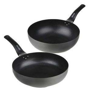 쿡앤쿡 국산 하드앤롱 아노다이징 프라이팬세트 2개, 혼합색상, 프라이팬 26cm + 궁중팬 26cm, 1세트