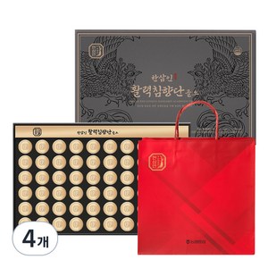 한삼인 활력침향단 골드 60환 + 쇼핑백, 225g, 4개