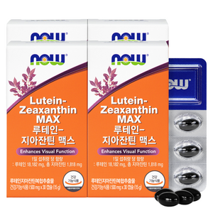 나우푸드 루테인 지아잔틴 맥스, 30정, 4개