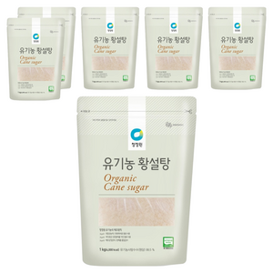 청정원 유기농 황설탕, 1kg, 6개