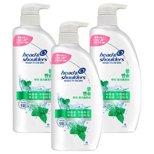 헤드앤숄더 토탈 솔루션 쿨멘솔 두피 트리트먼트, 850ml, 3개