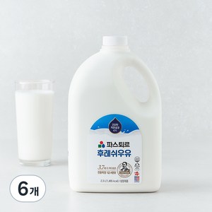 파스퇴르 건강한 저온살균 우유 후레쉬, 2.3L, 6개