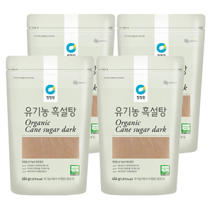 청정원 유기농 흑설탕, 454g, 4개