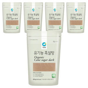 청정원 유기농 흑설탕, 454g, 5개