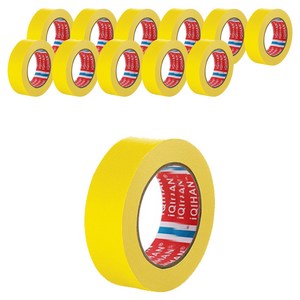iQIHAN 다다 칼라 마스킹테이프 노랑 25 mm x 20 m, 12개