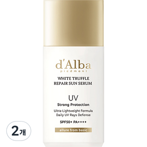 달바 화이트 트러플 리페어 선세럼 SPF50+ PA++++, 35ml, 2개