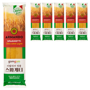 gomgom 곰곰 이탈리아 정통 스파게티, 500g, 6개 골드박스 특가
