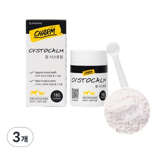 페피테일 반려동물 참 시스토캄 크렌베리 만노스 테아닌 가바 트립토판, 18g, 3개, 유리너리+스트레스