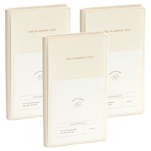 아이코닉 2027 더 플래너 S 위클리 다이어리 스케줄러, 05 MILK WHITE, 3개