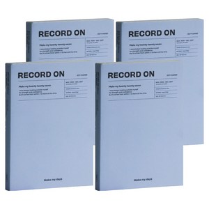아이코닉 2027 레코드온 다이어리 프리위클리 플래너 B6, 01 SERENITY BLUE, 4개