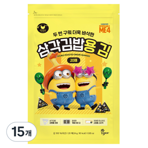 만전김 두 번 구워 더욱 바삭한 삼각김밥용 김 + 스티커 + 성형틀, 24g, 15개