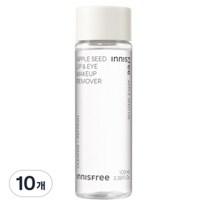 이니스프리 애플씨드 립앤아이 메이크업 리무버, 100ml, 10개