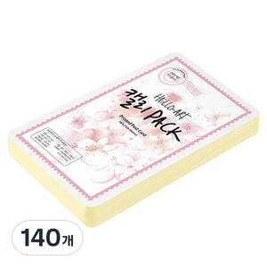 종이문화 헬로우아트 캘리팩 두꺼운 스므스 프린티드 엽서 No 05 200g 153 x 104 mm, 크림, 140개