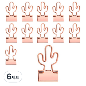 JNJ 메탈 모양클립 선인장 12p + 케이스 세트, 6세트
