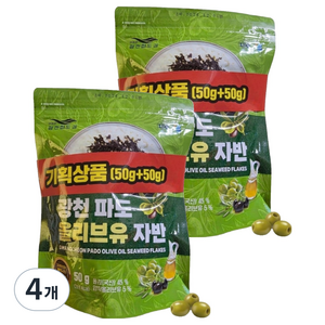 광천파도김 올리브유 자반, 50g, 4개
