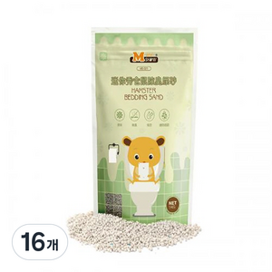 Minishow 햄스터 화장실 냄새 없애주는 모래 기본향 MS021, 1kg, 16개