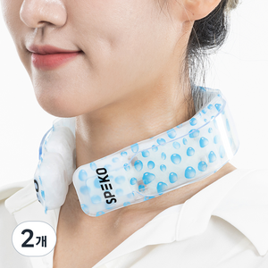 스피드가운 와이드 쿨롱 아이스 넥쿨러, 도트블루, 2개